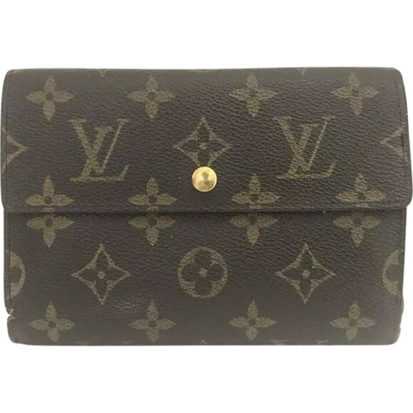 893183BJ (L1) Louis Vuitton Wallet Porte Tresor Etui Papiers Brown Monogram - Picture 1 of 9